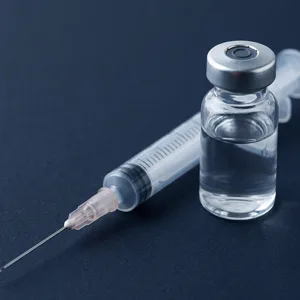 A syringe used for eye injections